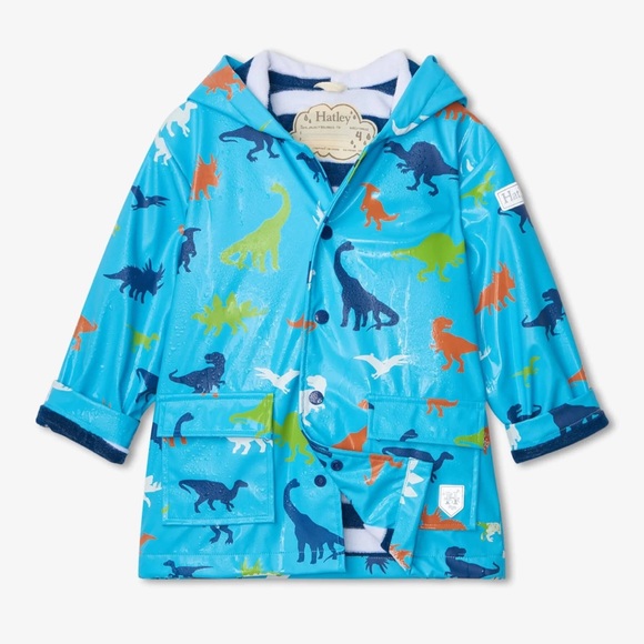 NWT Hatley Colour Changing Dinosaur Rain Jacket Coat, Size 2T - NEW! - Picture 7 of 8